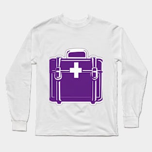 Purple Medical Kit Icon Tee Design No. 795 Long Sleeve T-Shirt